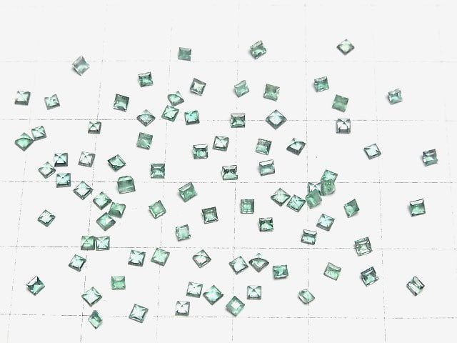 [Video]High Quality Emerald AAA- Loose stone Square Faceted 2x2mm 10pcs