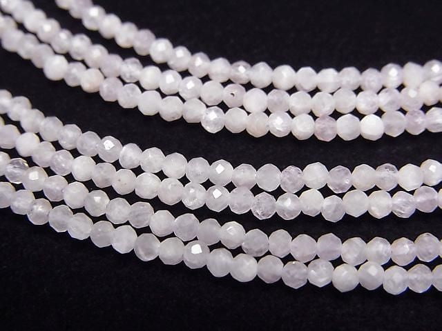 [Video] High Quality! Kunzite AA+ Faceted Round 2mm Necklace