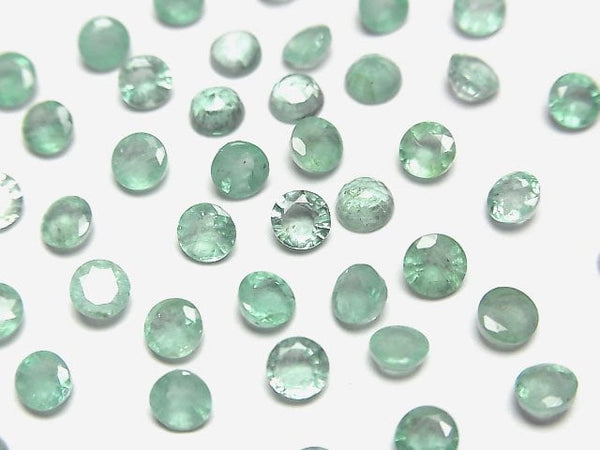 [Video]High Quality Emerald AA++ Loose stone Round Faceted 4x4mm 1pc