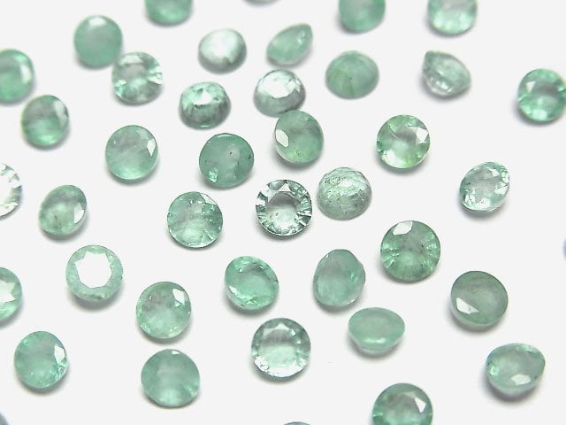 [Video]High Quality Emerald AA++ Loose stone Round Faceted 4x4mm 1pc