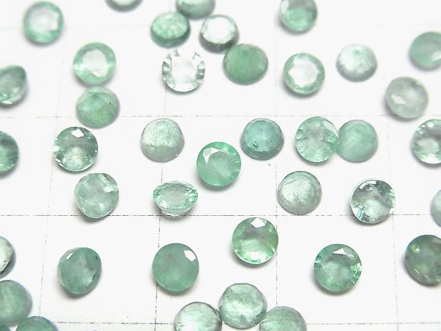 [Video]High Quality Emerald AA++ Loose stone Round Faceted 4x4mm 1pc