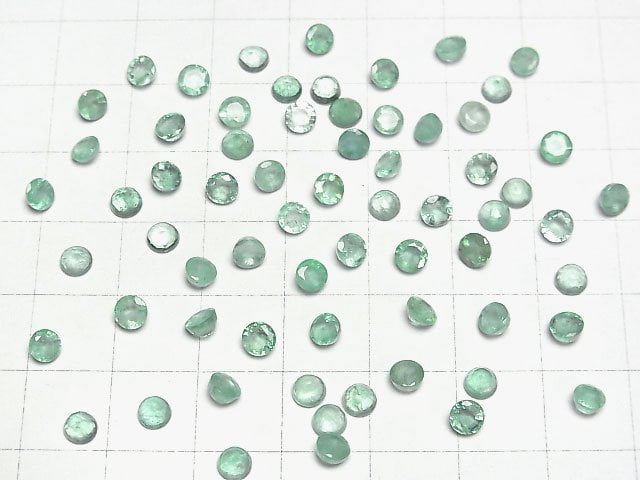 [Video]High Quality Emerald AA++ Loose stone Round Faceted 4x4mm 1pc