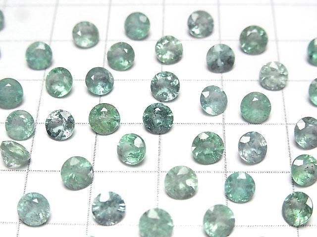 [Video]Zambia High Quality Emerald AAA- Loose stone Round Faceted 5x5mm 1pc