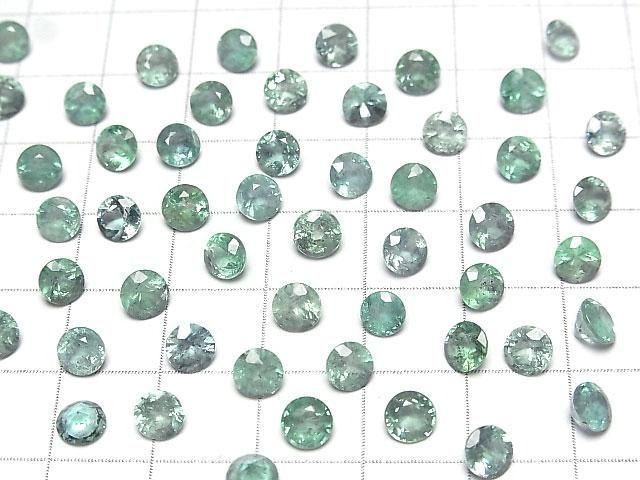 [Video]Zambia High Quality Emerald AAA- Loose stone Round Faceted 5x5mm 1pc