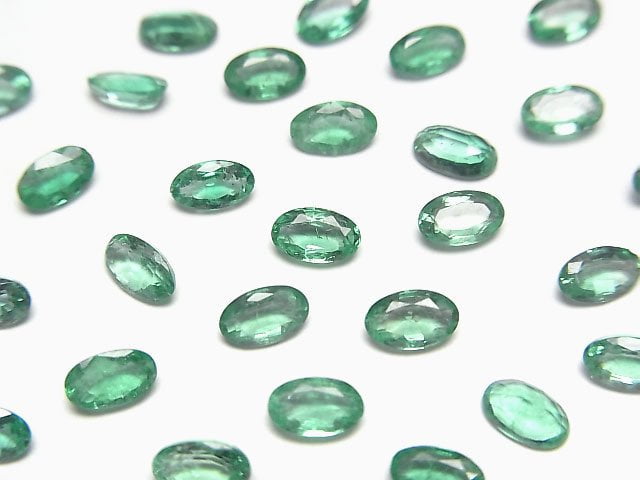 [Video]Zambia High Quality Emerald AAA- Loose stone Oval Faceted 5x3mm 1pc