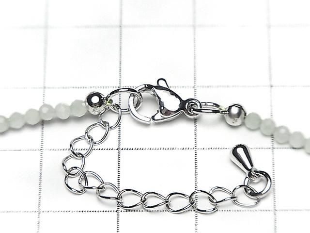 [Video] High Quality! Burmese Jadeite AA Faceted Round 2mm Necklace