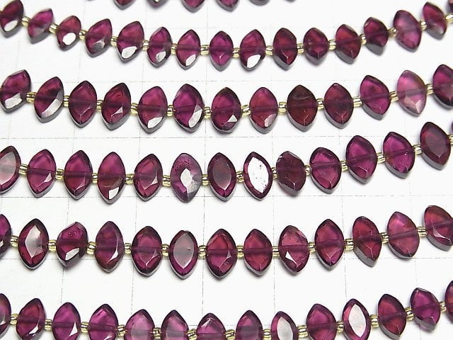 [Video]High Quality Rhodolite Garnet AAA- Faceted Marquise 1strand beads (aprx.6inch/14cm)