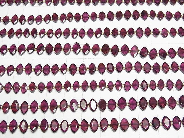 [Video]High Quality Rhodolite Garnet AAA- Faceted Marquise 1strand beads (aprx.6inch/14cm)