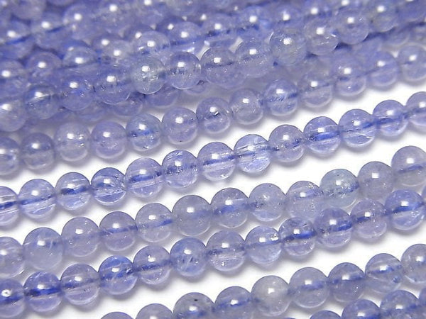 [Video]Tanzanite AAA- Round 3.5mm half or 1strand beads (aprx.15inch/38cm)