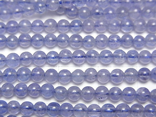 [Video]Tanzanite AAA- Round 3.5mm half or 1strand beads (aprx.15inch/38cm)