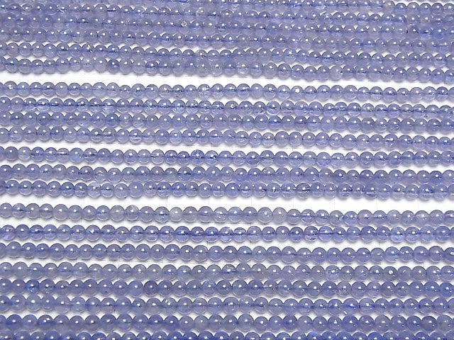 [Video]Tanzanite AAA- Round 3.5mm half or 1strand beads (aprx.15inch/38cm)