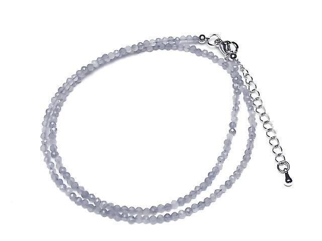 [Video] High Quality! Iolite AA++ Faceted Round 2mm Necklace