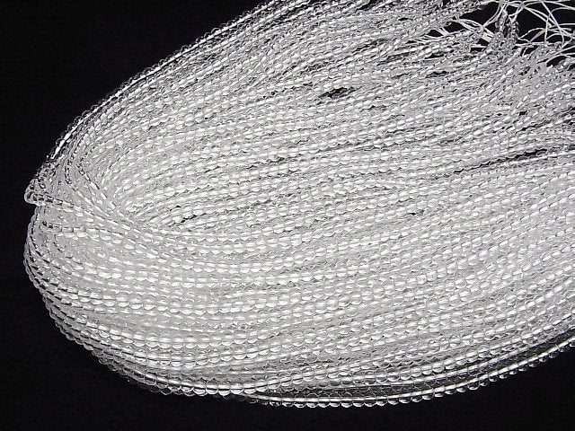 [Video] Crystal (Smelted Quartz) AAA Semi Round 4mm 1strand beads (aprx.15inch/36cm)