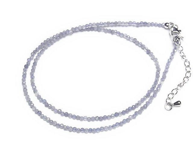 [Video]High Quality! Tanzanite AA+ Faceted Round 2mm Necklace