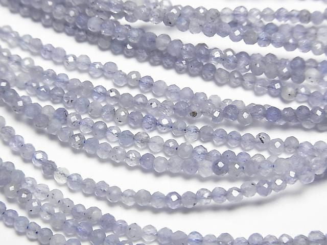 [Video] High Quality! Tanzanite AA+ Faceted Round 2mm Necklace