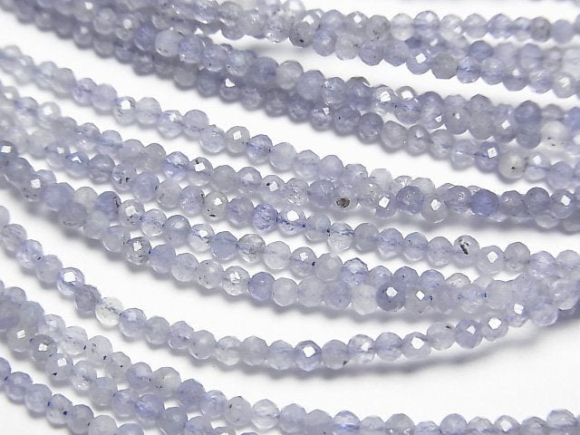 [Video]High Quality! Tanzanite AA+ Faceted Round 2mm Necklace