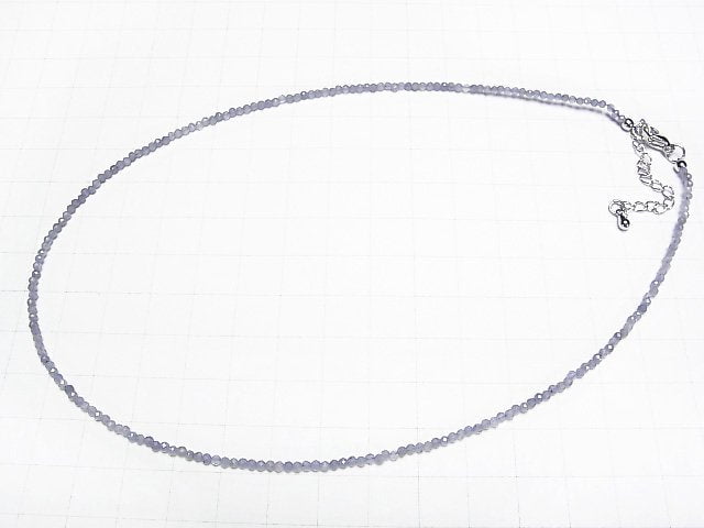 [Video]High Quality! Tanzanite AA+ Faceted Round 2mm Necklace