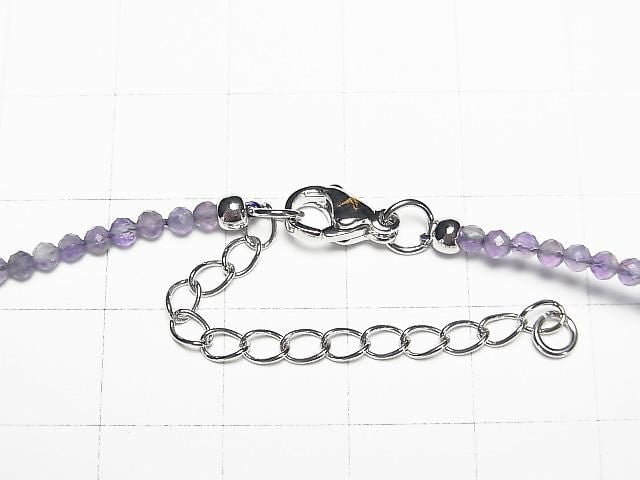 [Video] High Quality! Amethyst AA+ Faceted Round 2mm Necklace