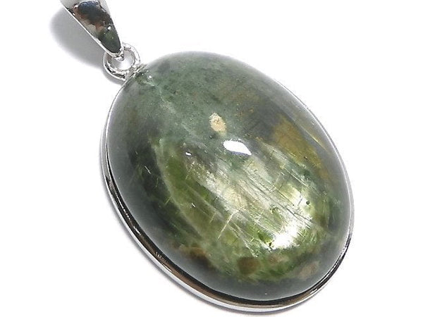 [Video][One of a kind] Chrome Diopside Pendant Silver925 NO.17