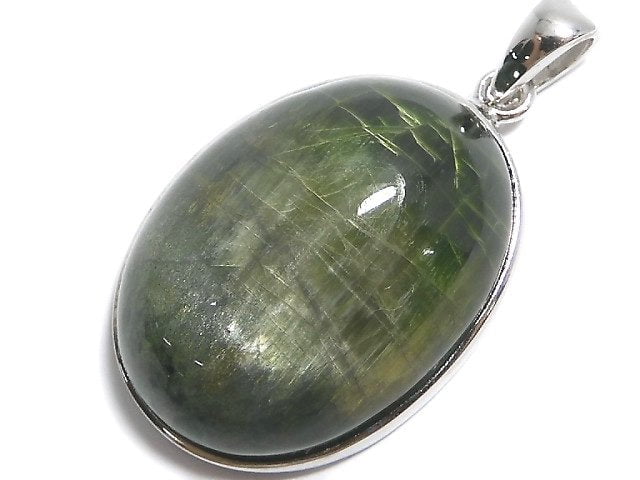 [Video][One of a kind] Chrome Diopside Pendant Silver925 NO.18