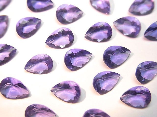 [Video]High Quality color change Fluorite AAA Loose stone Pear Shape Faceted 7x5mm 2pcs