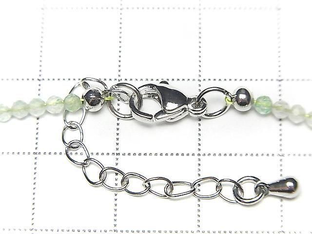 [Video] High Quality! Green Aventurine Faceted Round 2mm Necklace