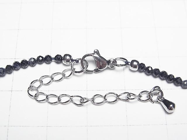 [Video] High Quality! Sapphire AA Faceted Round 2mm Necklace