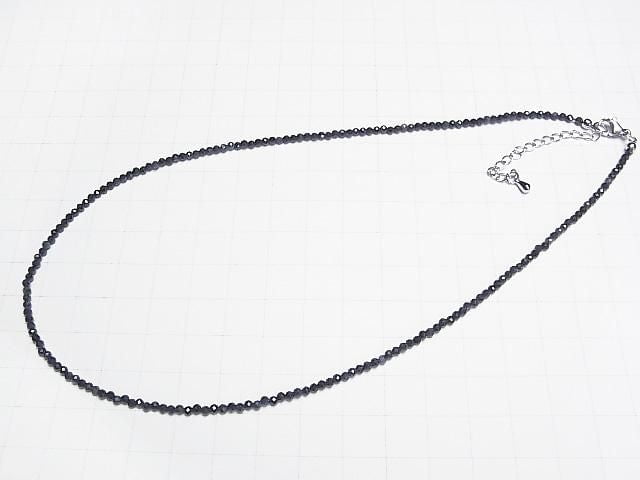 [Video] High Quality! Sapphire AA Faceted Round 2mm Necklace