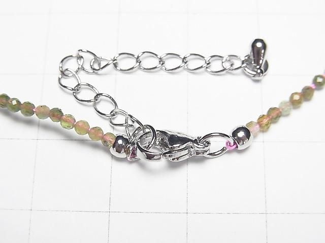 [Video] High Quality! Multicolor Tourmaline AA++ Faceted Round 2mm Necklace
