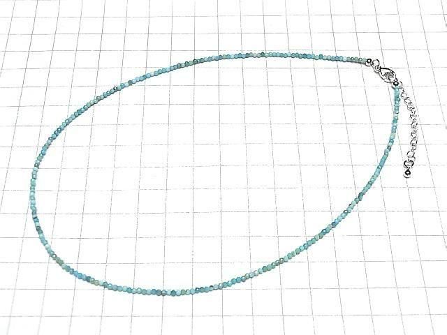 [Video] High Quality! Turquoise AA+ Faceted Round 2mm Necklace