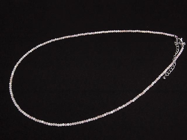 [Video] High Quality! Pink Opal AA+ Faceted Round 2mm Necklace