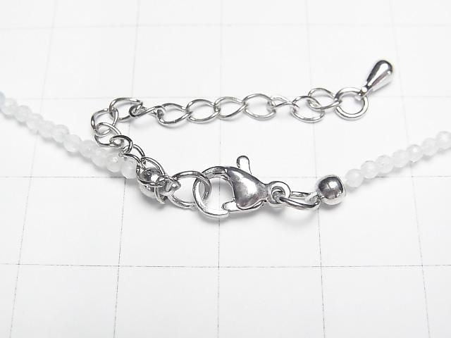 [Video] High Quality! Natural White Zircon AA++ Faceted Round 2mm Necklace