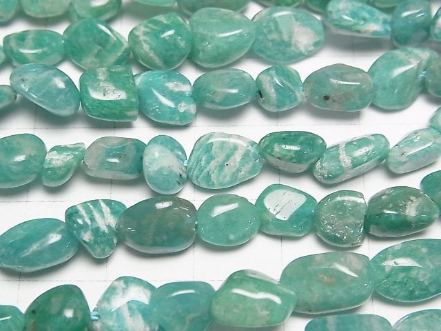 [Video] Russian Amazonite AA Nugget 1strand beads (aprx.15inch/36cm)