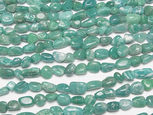 [Video] Russian Amazonite AA Nugget 1strand beads (aprx.15inch/36cm)