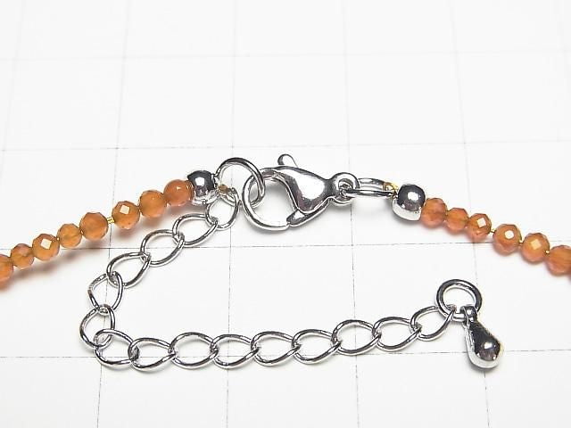 [Video] High Quality! Carnelian AA++ Faceted Round 2mm Necklace