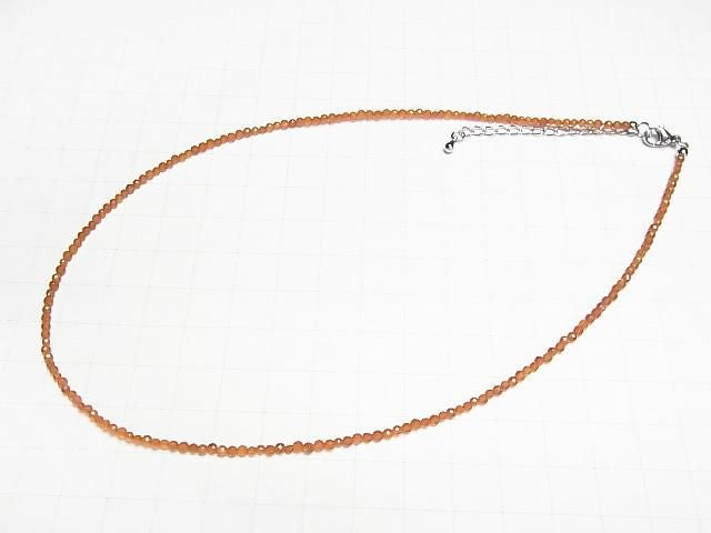 [Video] High Quality! Carnelian AA++ Faceted Round 2mm Necklace