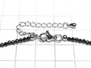 [Video] High Quality! Black Tourmaline AAA Faceted Round 2mm Necklace