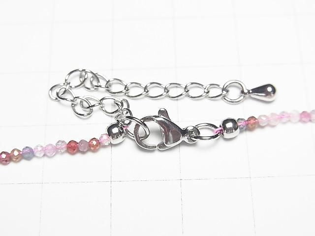 [Video] High Quality! Multicolor Spinel AAA Faceted Round 2mm Necklace