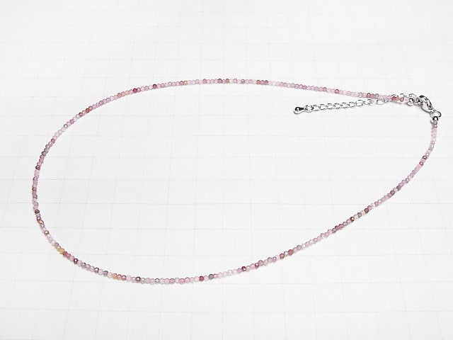 [Video]High Quality! Multi-color Spinel AAA Faceted Round 2mm Necklace