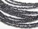 [Video]High Quality! Hematite Faceted Round 2mm Necklace