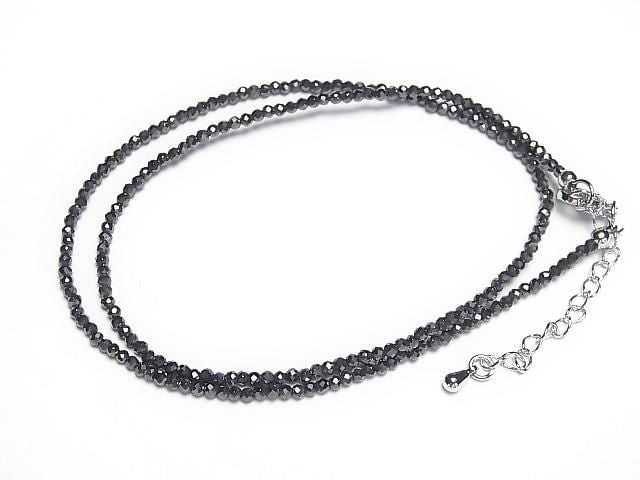 [Video] High Quality! Magnetic Hematite Faceted Round 2mm Necklace
