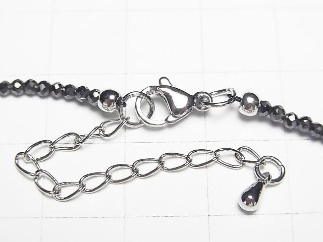 [Video] High Quality! Magnetic Hematite Faceted Round 2mm Necklace