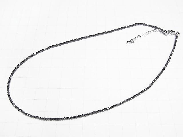 [Video] High Quality! Magnetic Hematite Faceted Round 2mm Necklace