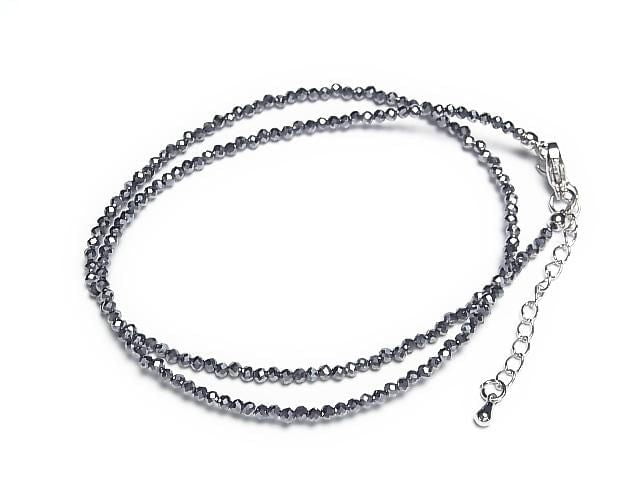[Video] High Quality! Terahertz Faceted Round 2mm Necklace