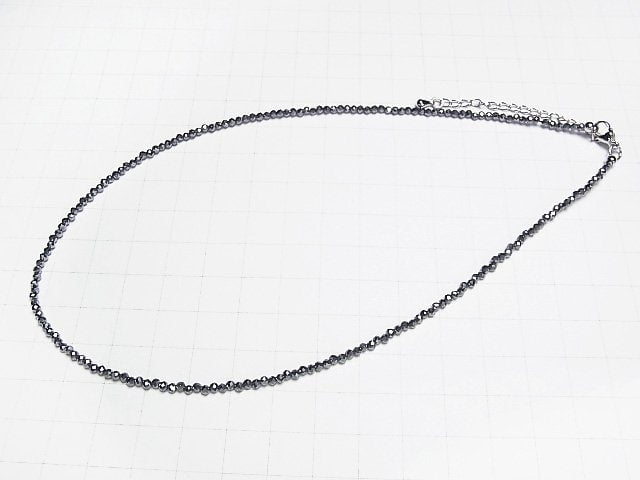 [Video]High Quality! Terahertz Faceted Round 2mm Necklace