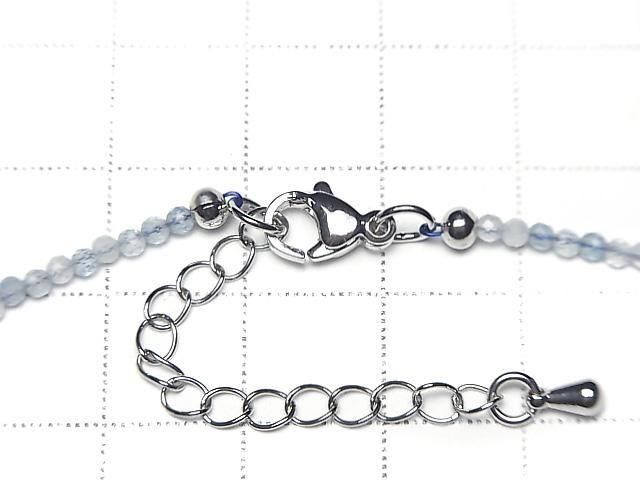 [Video] High Quality! Aquamarine AA Faceted Round 2mm Necklace