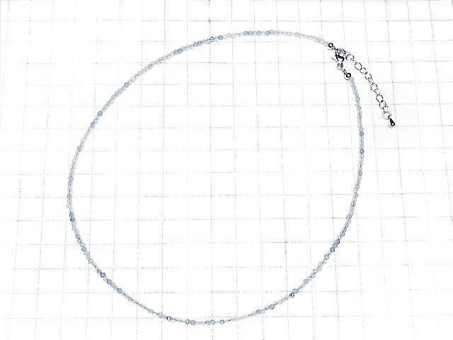 [Video] High Quality! Aquamarine AA Faceted Round 2mm Necklace