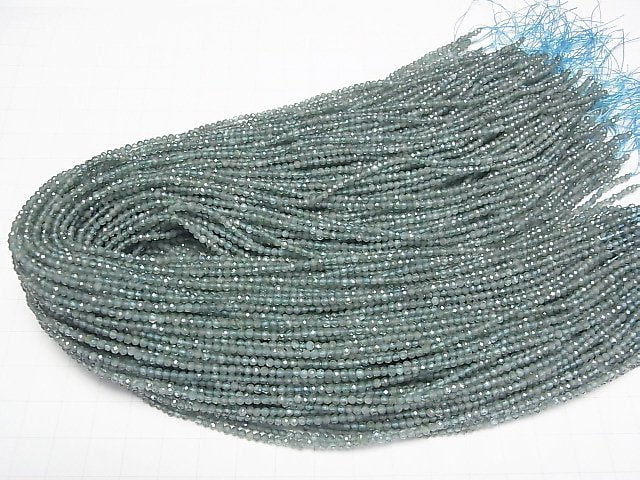 [Video]High Quality! Blue Green Apatite AA Faceted Round 2mm 1strand beads (aprx.15inch/37cm)