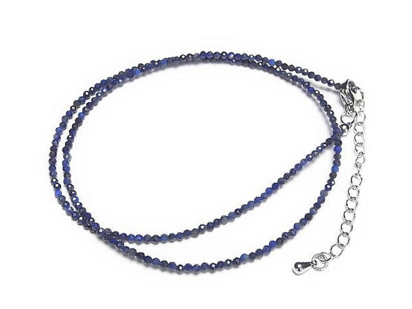 [Video]High Quality! Lapislazuli AA++ Faceted Round 2mm Necklace