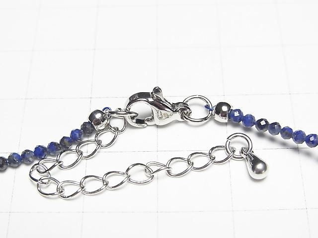 [Video] High Quality! Lapislazuli AA++ Faceted Round 2mm Necklace